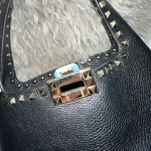 Valentino Garavani Rockstud Hobo Bag Flip Lock